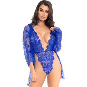 Leg Avenue Floral Lace Teddy and Robe
