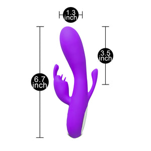 Double Bunny 12 speed Silicone Vibe Purple
