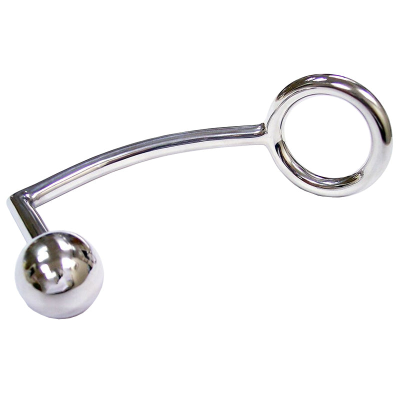 Rouge Stainless Steel Cock Ring With Anal Probe